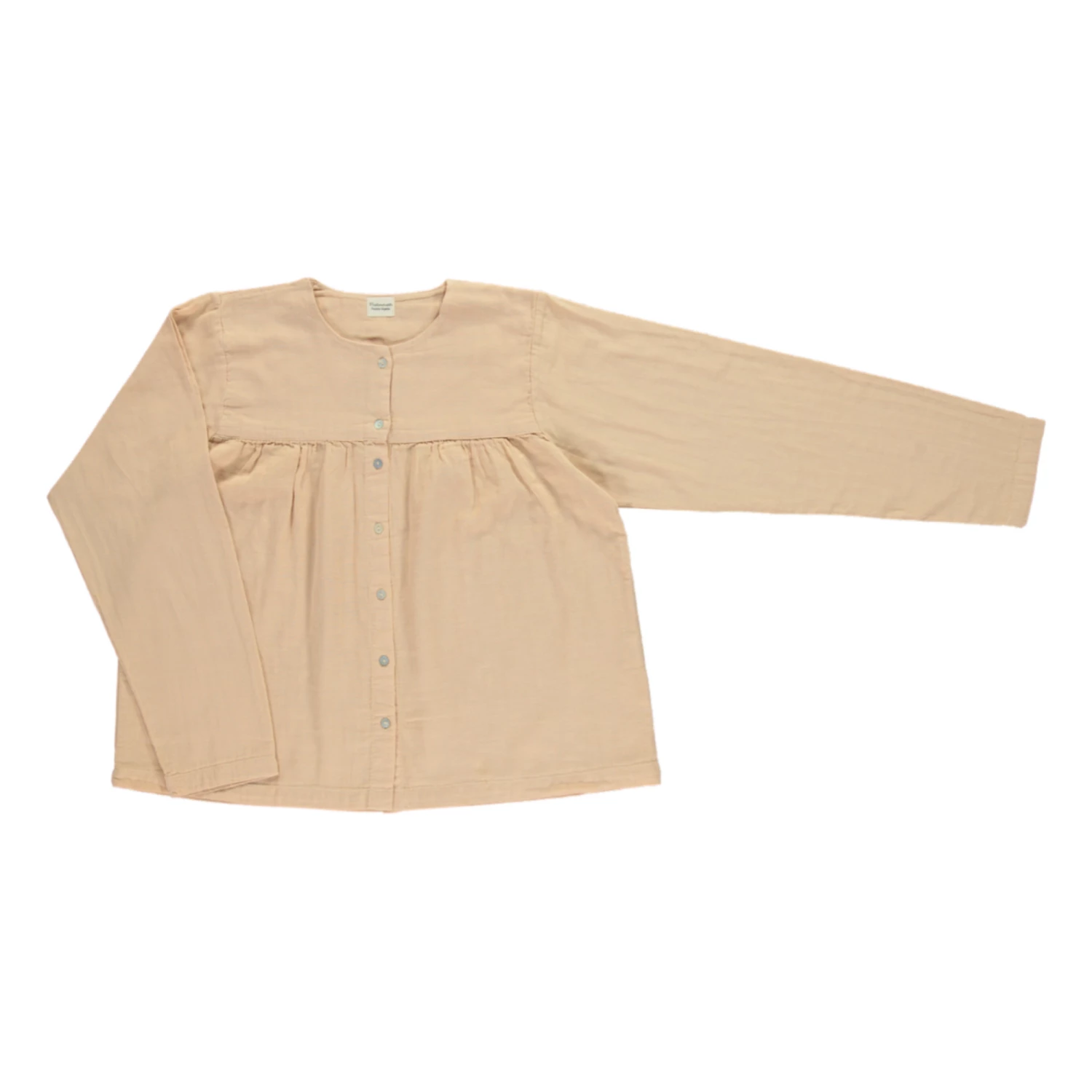 Rosemary Double Organic Cotton Muslin Blouse Pink Poudre Organic Fashion Teen, Baby, Children 3 Rosemary Double Organic Cotton Muslin Blouse Pink Poudre Organic Fashion Teen, Baby, Children - Image 3