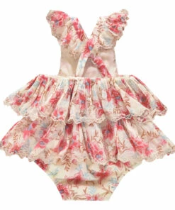 Salomé Organic Cotton Romper Ecru Louise Misha Fashion Baby -Baby Tops Elegant Store salom eacute organic cotton romper ecru louise misha fashion baby 5