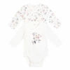 Set of 2 Floral Print Babygrows Off white Petit Lem Fashion Baby