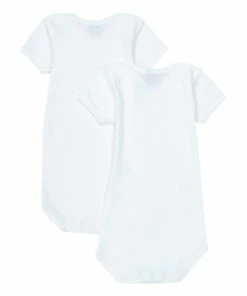 Set of 2 Organic Cotton Babygrows White Petit Bateau Fashion Baby 5 Set of 2 Organic Cotton Babygrows White Petit Bateau Fashion Baby -Baby Tops Elegant Store set of 2 organic cotton babygrows white petit bateau fashion baby 2