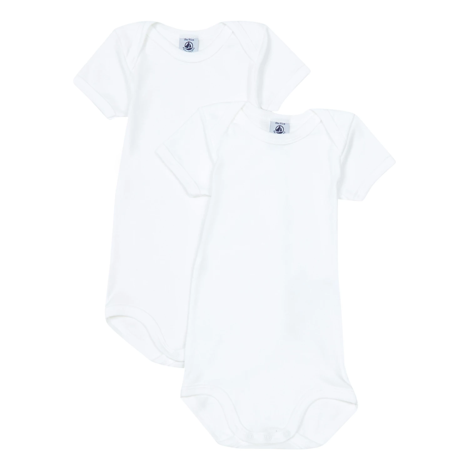 Set of 2 Organic Cotton Babygrows White Petit Bateau Fashion Baby 1 Set of 2 Organic Cotton Babygrows White Petit Bateau Fashion Baby
