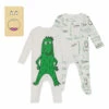 Set of 2 Organic Cotton Crocodile Pyjamas White Stella McCartney Kids Fashion Baby