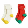 Set of 2 Organic Cotton Socks White Mini Rodini Fashion Baby