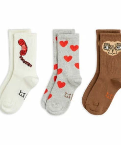 Set of 3 Organic Cotton Socks - Mini Rodini x E.T Capsule Grey Mini Rodini Fashion Baby, Children