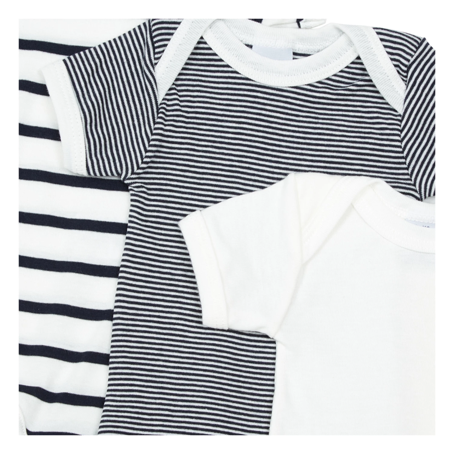 Set of 3 Organic Cotton Striped Sleeveless Babygrows Blue Petit Bateau Fashion Baby 2 Set of 3 Organic Cotton Striped Sleeveless Babygrows Blue Petit Bateau Fashion Baby - Image 2