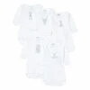 Set of 5 Crossbody Playsuits White Petit Bateau Fashion Baby