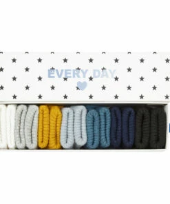 Set of 7 Pairs of Socks Blue Bonton Fashion Baby