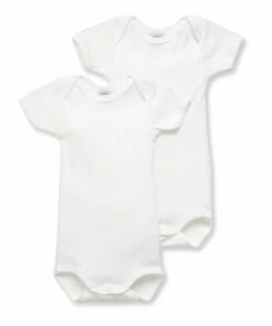 Short-sleeve Playsuit - Set of 2 White Petit Bateau Fashion Baby, Children
