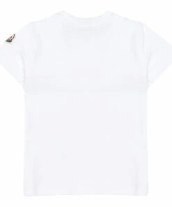 Short Sleeve T-Shirt White Moncler Fashion Baby, Children -Baby Tops Elegant Store short sleeve t shirtshort sleeve t shirt white moncler fashion baby children 1