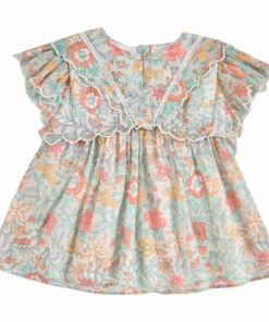 Siloé Organic Cotton Dress Blue Louise Misha Fashion Baby, Children