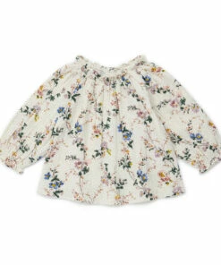 Simba Organic Cotton Muslin Blouse Ecru Bonton Fashion Baby