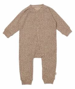 Small Flowers Organic Cotton Newborn Jumpsuit Pink Konges Slojd Fashion Baby