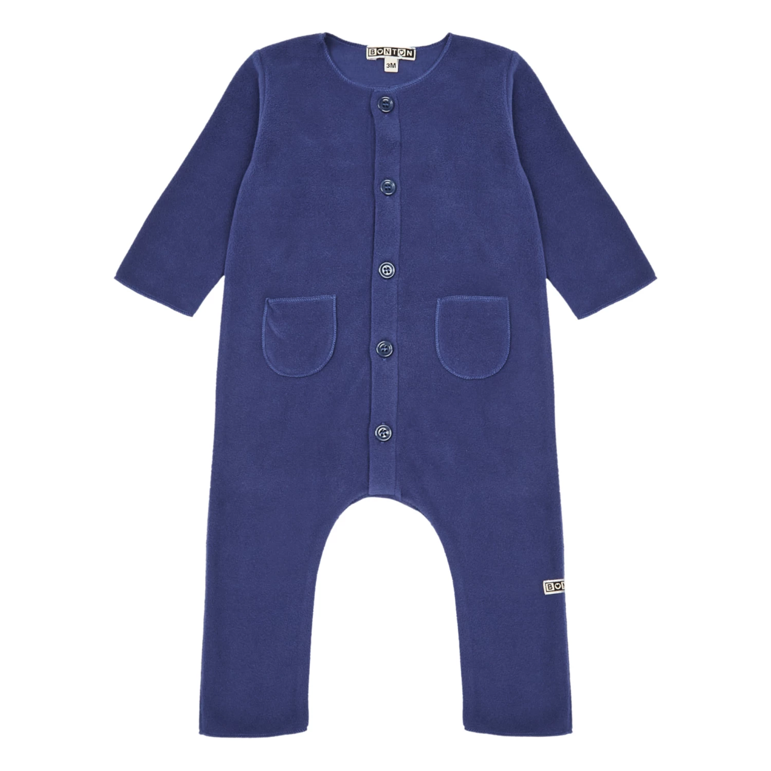 Soft Fleece Jumpsuit Blue Bonton Fashion Baby 1 Soft Fleece Jumpsuit Blue Bonton Fashion Baby