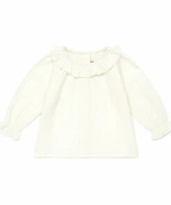 Solane Organic Cotton Muslin Blouse Ecru Bonton Fashion Baby