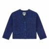 Speckled Woollen Cardigan with Pocket Blue Bonton Fashion Baby