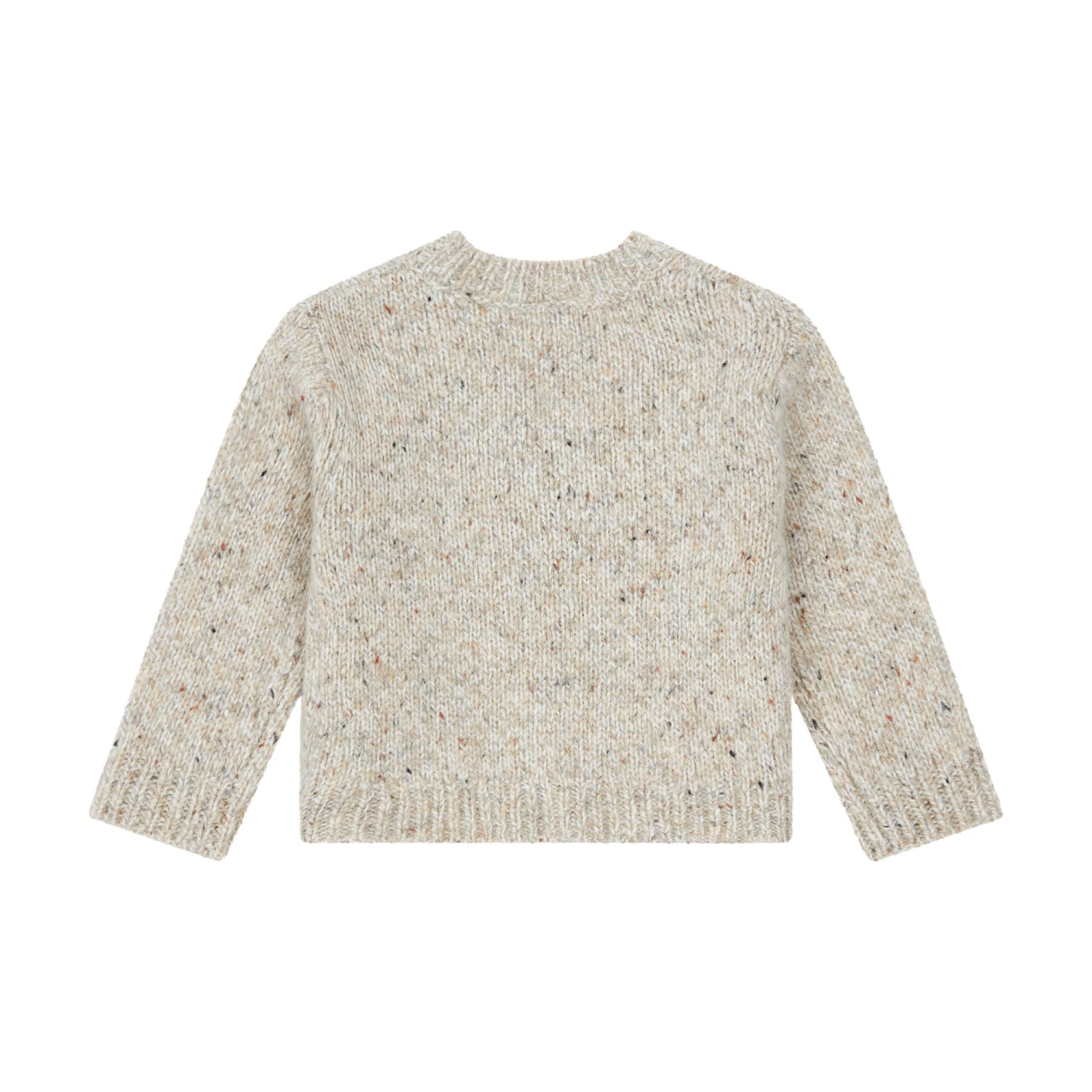 Speckled Woollen Cardigan with Pocket Sand Bonton Fashion Baby 2 Speckled Woollen Cardigan with Pocket Sand Bonton Fashion Baby - Image 2