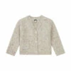 Speckled Woollen Cardigan with Pocket Sand Bonton Fashion Baby