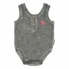 Star Babygrow Heather grey Piupiuchick Fashion Baby