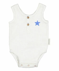 Star Babygrow White Piupiuchick Fashion Baby
