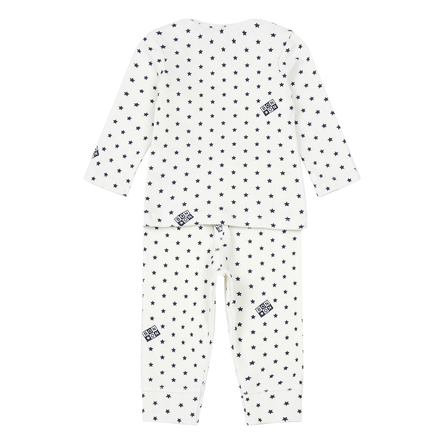 Star Crop Top + Leggings Ecru Bonton Fashion Baby 2 Star Crop Top + Leggings Ecru Bonton Fashion Baby - Image 2