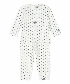 Star Crop Top + Leggings Ecru Bonton Fashion Baby