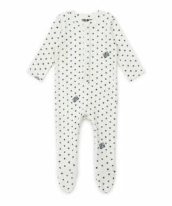 Star Footed Pyjamas Ecru Bonton Fashion Baby