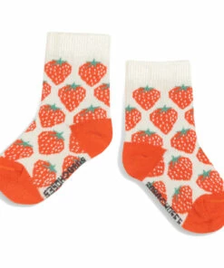 Strawberry Baby Socks Ecru Bobo Choses Fashion Baby