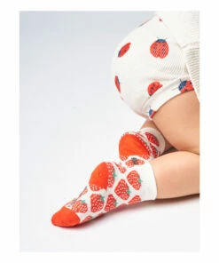 Strawberry Baby Socks Ecru Bobo Choses Fashion Baby 7 Strawberry Baby Socks Ecru Bobo Choses Fashion Baby -Baby Tops Elegant Store strawberry baby socks ecru bobo choses fashion baby 3