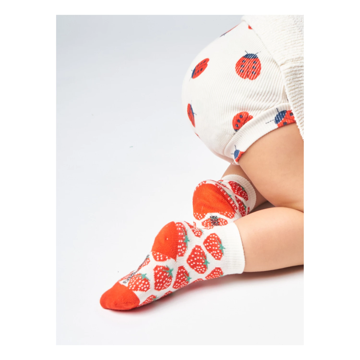 Strawberry Baby Socks Ecru Bobo Choses Fashion Baby 4 Strawberry Baby Socks Ecru Bobo Choses Fashion Baby - Image 4
