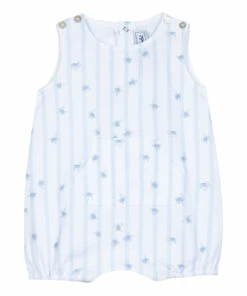 Striped Jersey Turtle Romper Ecru Tartine et Chocolat Fashion Baby