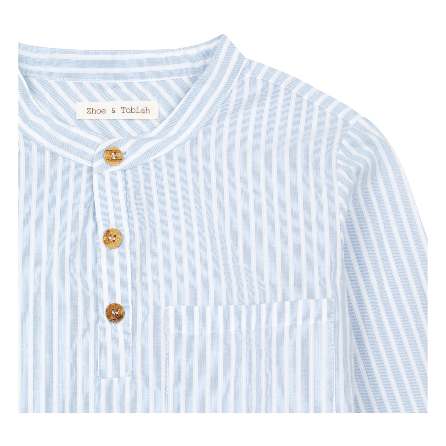 Striped Kurta Shirt Blue Zhoe & Tobiah Fashion Baby, Children 2 Striped Kurta Shirt Blue Zhoe & Tobiah Fashion Baby, Children - Image 2