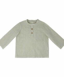 Striped Kurta Shirt Green Zhoe & Tobiah Fashion Baby, Children