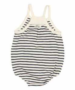 Striped Organic Cotton Romper Navy blue Búho Fashion Baby -Baby Tops Elegant Store striped organic cotton romper navy blue b uacute ho fashion baby 2
