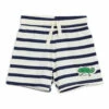 Striped Organic Cotton Shorts Navy blue Mini Rodini Fashion Baby, Children
