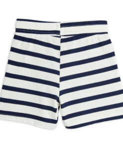 Striped Organic Cotton Shorts Navy blue Mini Rodini Fashion Baby, Children -Baby Tops Elegant Store striped organic cotton shorts navy blue mini rodini fashion baby children 2