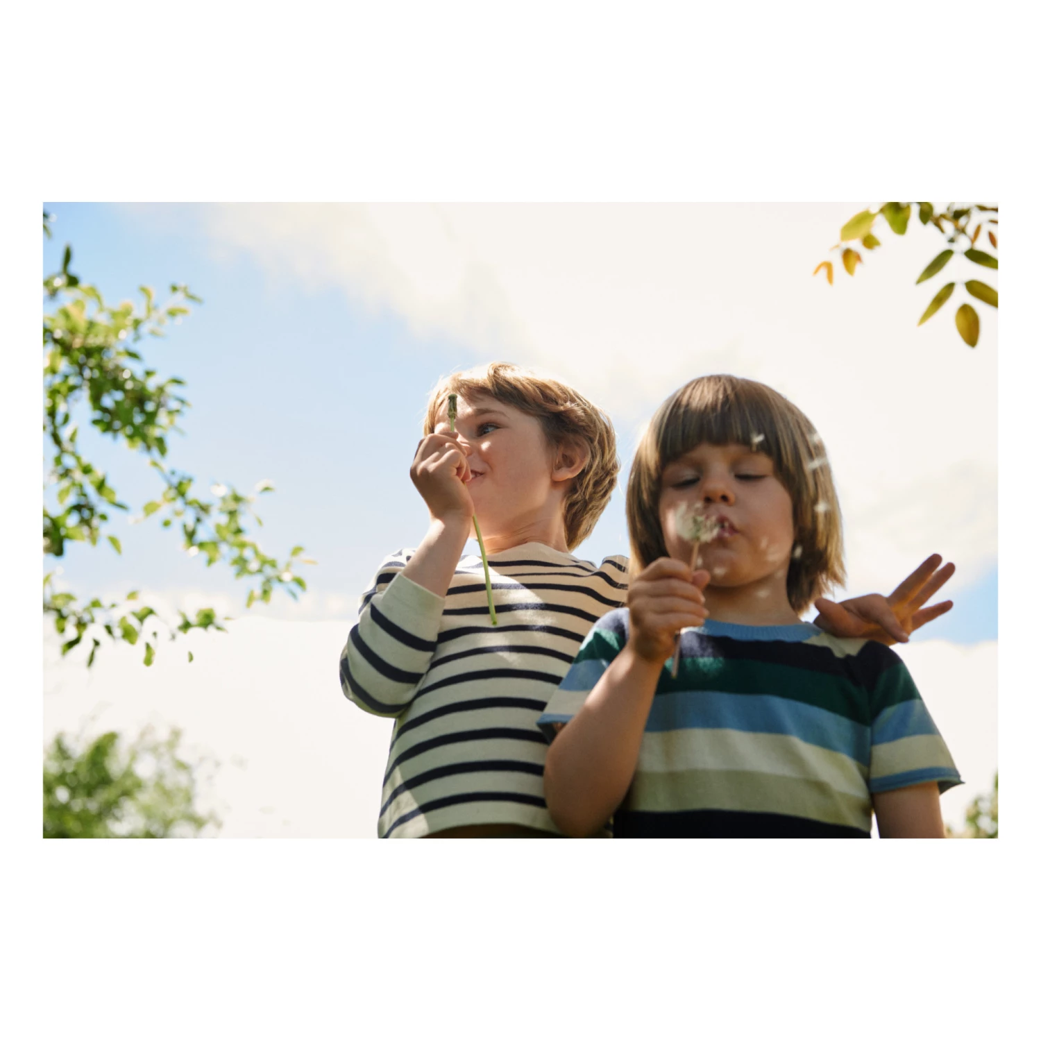 Striped Organic Cotton T-shirt Navy blue FUB Fashion Baby 2 Striped Organic Cotton T-shirt Navy blue FUB Fashion Baby - Image 2