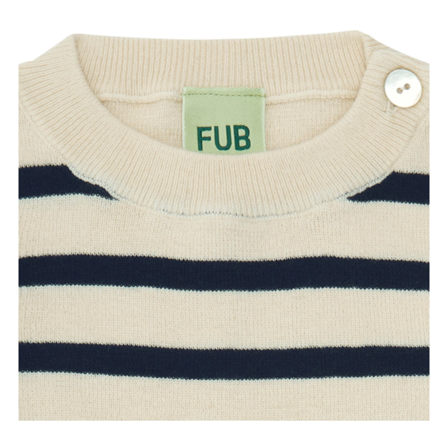 Striped Organic Cotton T-shirt Navy blue FUB Fashion Baby 3 Striped Organic Cotton T-shirt Navy blue FUB Fashion Baby - Image 3