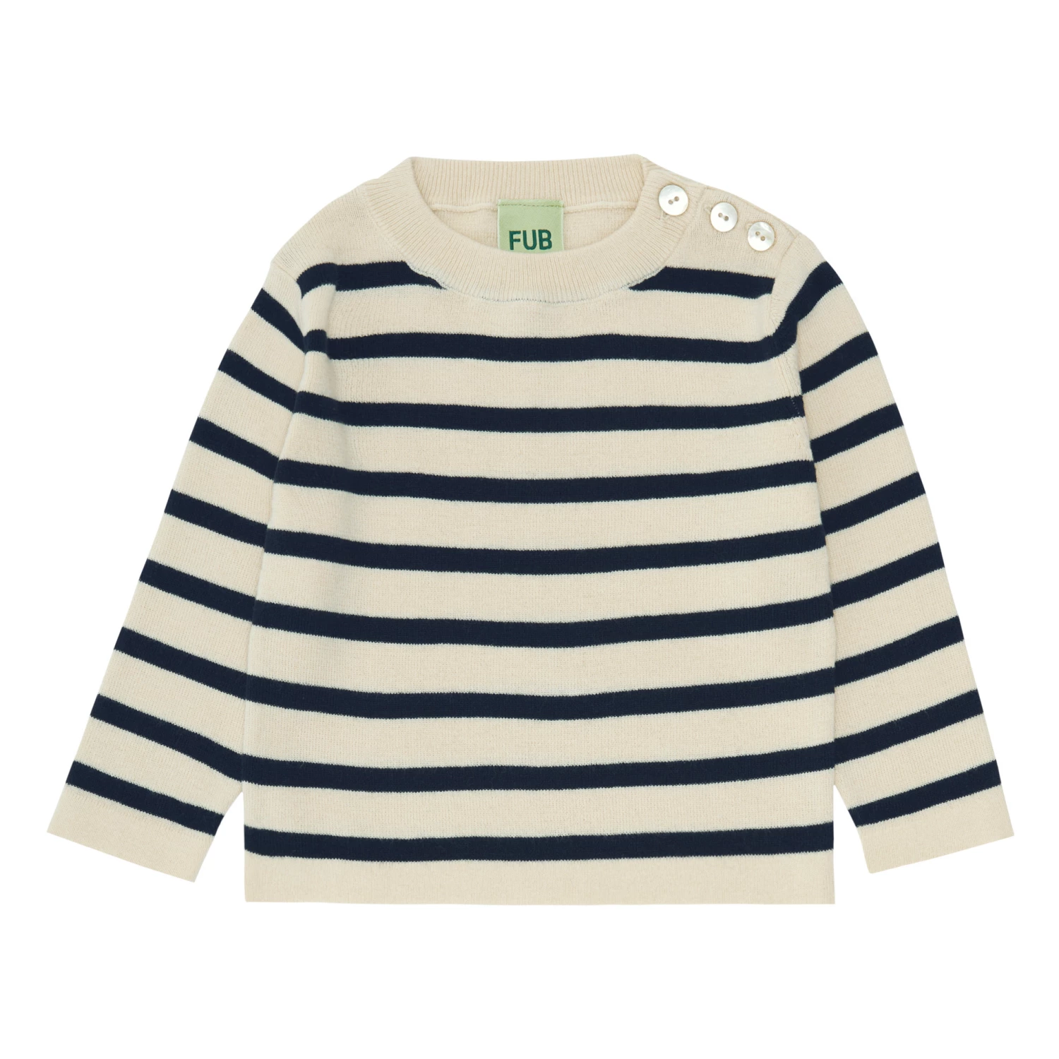 Striped Organic Cotton T-shirt Navy blue FUB Fashion Baby 1 Striped Organic Cotton T-shirt Navy blue FUB Fashion Baby