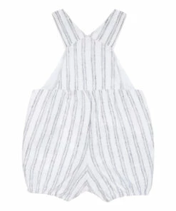 Striped Overalls Ecru Tartine et Chocolat Fashion Baby -Baby Tops Elegant Store striped overalls ecru tartine et chocolat fashion baby 2