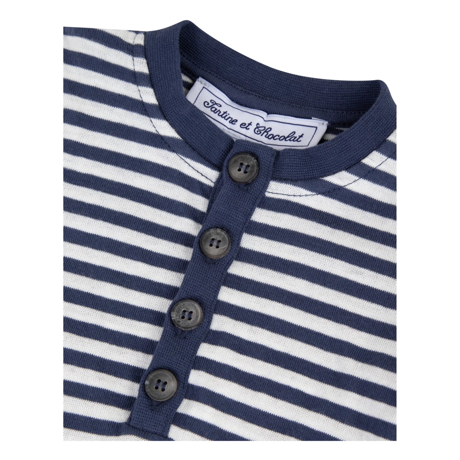 Striped Playsuit Navy blue Tartine et Chocolat Fashion Baby 2 Striped Playsuit Navy blue Tartine et Chocolat Fashion Baby - Image 2