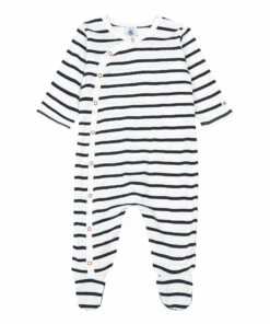Striped Pyjamas White Petit Bateau Fashion Baby