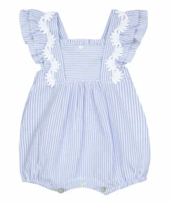 Striped Romper Light blue Tartine et Chocolat Fashion Baby