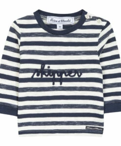 Striped T-shirt Navy blue Tartine et Chocolat Fashion Baby