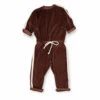 Sully Organic Cotton Velvet Jumpsuit Brown Bonnie & The Gang Fashion Baby, Children