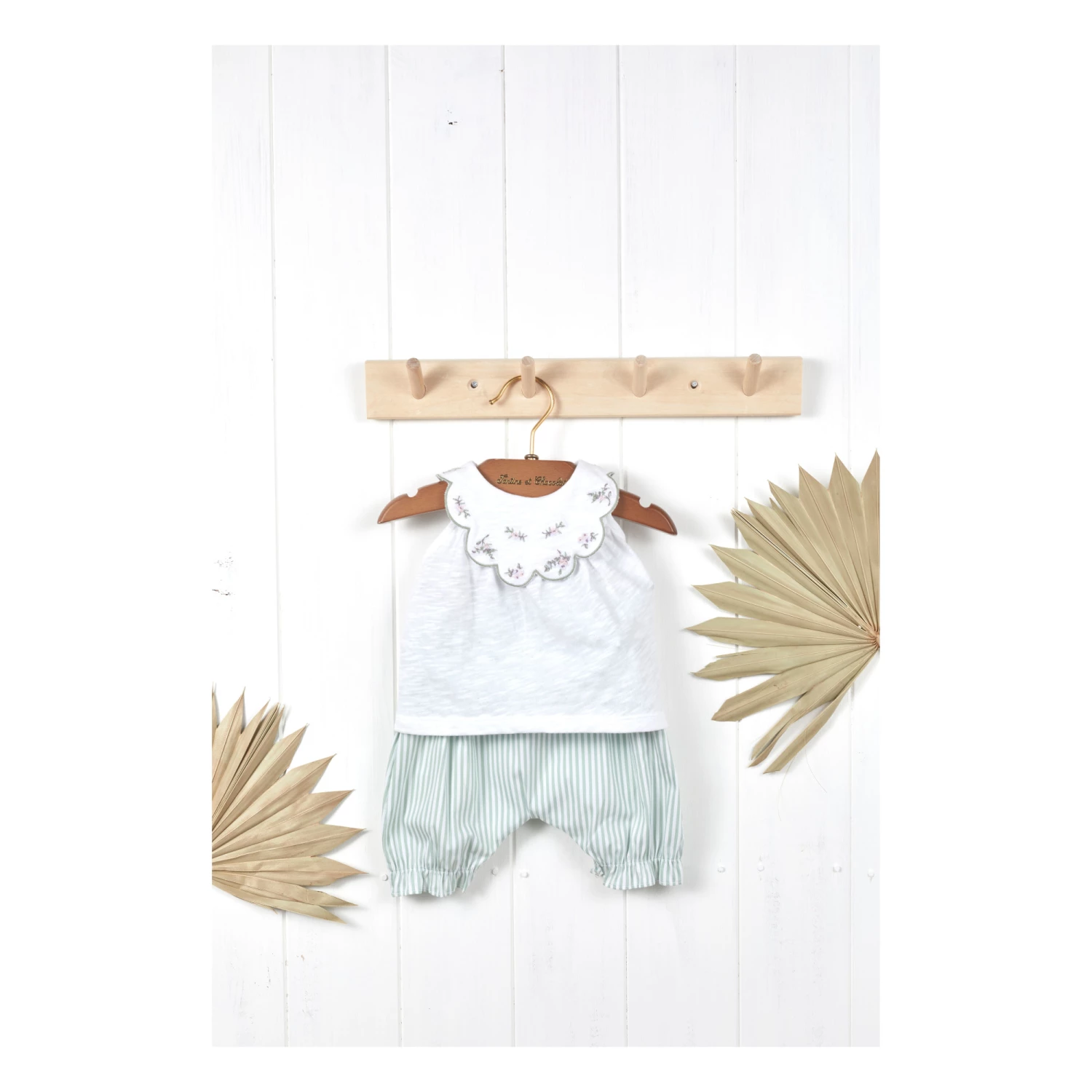 T-shirt + Bloomers Green water Tartine et Chocolat Fashion Baby 2 T-shirt + Bloomers Green water Tartine et Chocolat Fashion Baby - Image 2