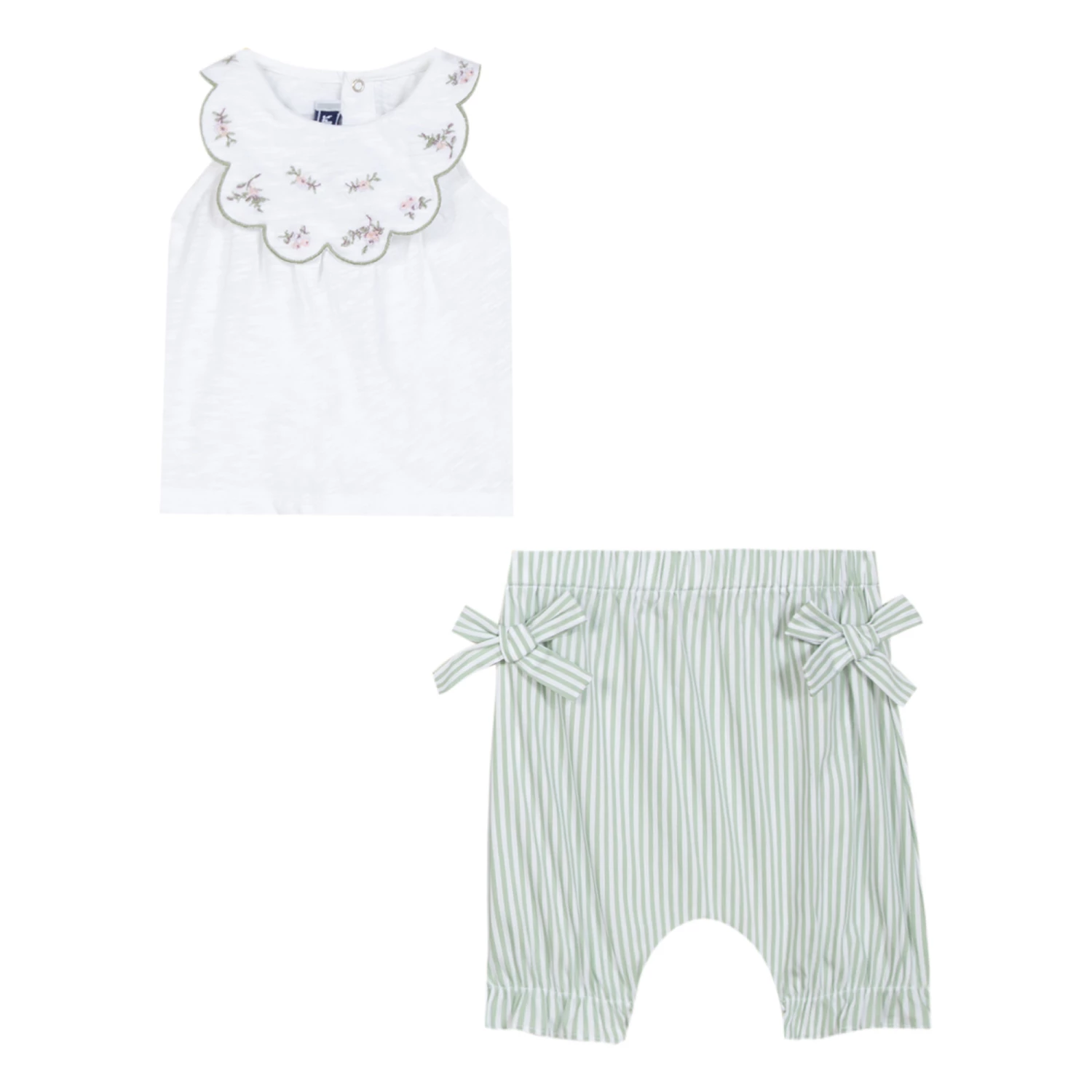 T-shirt + Bloomers Green water Tartine et Chocolat Fashion Baby 3 T-shirt + Bloomers Green water Tartine et Chocolat Fashion Baby - Image 3