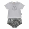 T-shirt & Bloomers Set White Moncler Fashion Baby