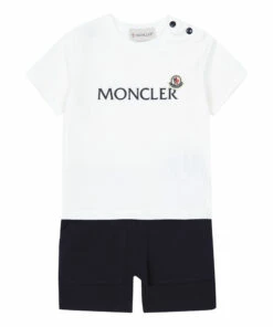 T-shirt & Short Set Navy blue Moncler Fashion Baby