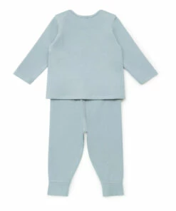 Tambourg Organic Cotton Top & Bottom Set Blue Bonton Fashion Baby -Baby Tops Elegant Store tambourg organic cotton top bottom set blue bonton fashion baby 2