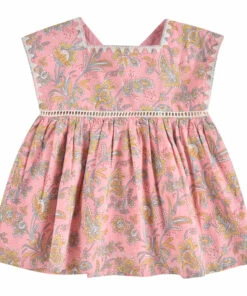 Tapalpa Organic Cotton Dress Pink Louise Misha Fashion Baby, Children